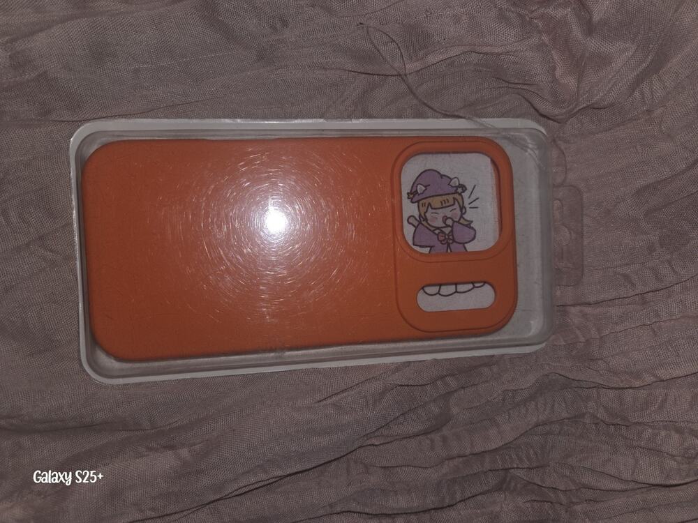 Orange Silicone Back Case for Apple iPhone 17 Pro Cartoon Camera Print